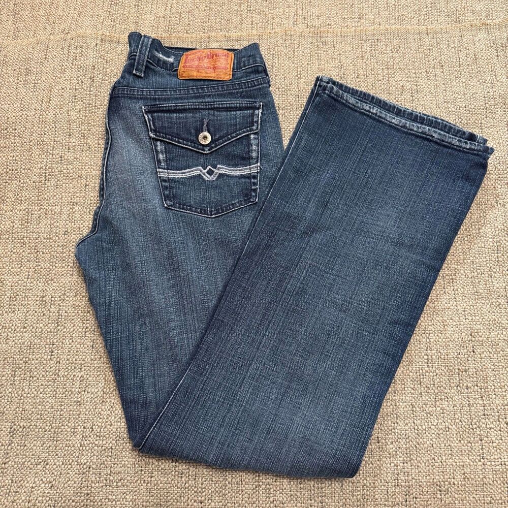 Vintage Lucky Brand Lucky Rider Jeans Womens Flap Pocket Bootcut Flare Size 30